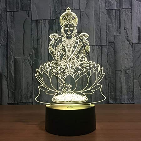 Lampe LED 3D  Bouddha
