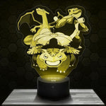 Lampe LED 3D Famille Pokémon