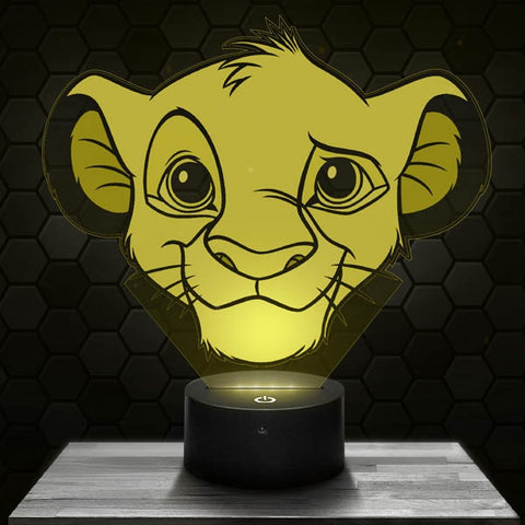 Lampe LED 3D Simba Tete | Le Roi Lion