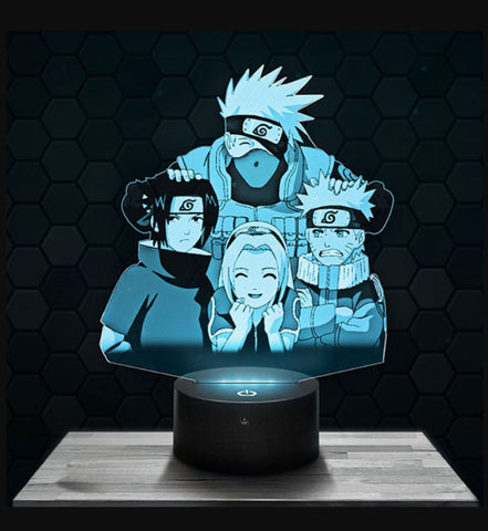 Lampe LED 3D Famille Naruto