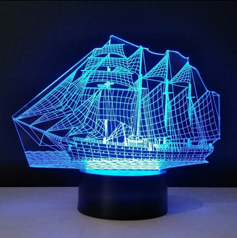 Lampe LED 3D Bateau
