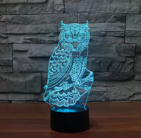 Lampe LED 3D Hibou New