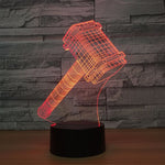 Lampe LED 3D Mjolnir | Marteau de Thor