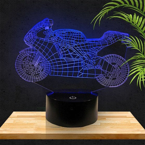 Lampe LED 3D Moto Sportive