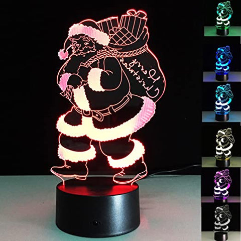 LAMPES LED 3D PERE NOEL