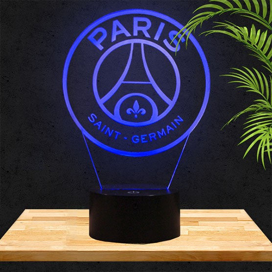 PSG 3D Fodbold lampe - Lyser i 7 farver 