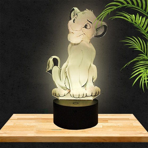 Lampe LED 3D Simba | Le Roi Lion