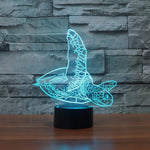 Lampe LED 3D Tortue